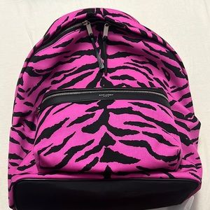 YSL/Saint Laurent City Backpack in Pink zebra NWT
